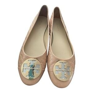 Tory Burch ClaireTan Quilted Ballet Flats
